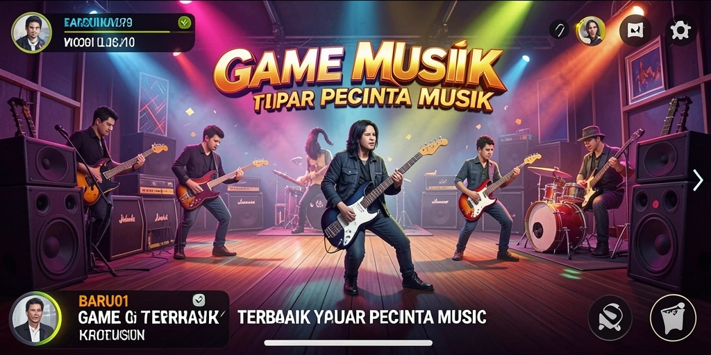 Tampilan gameplay BARU01 yang menarik dengan berbagai lagu pilihan.