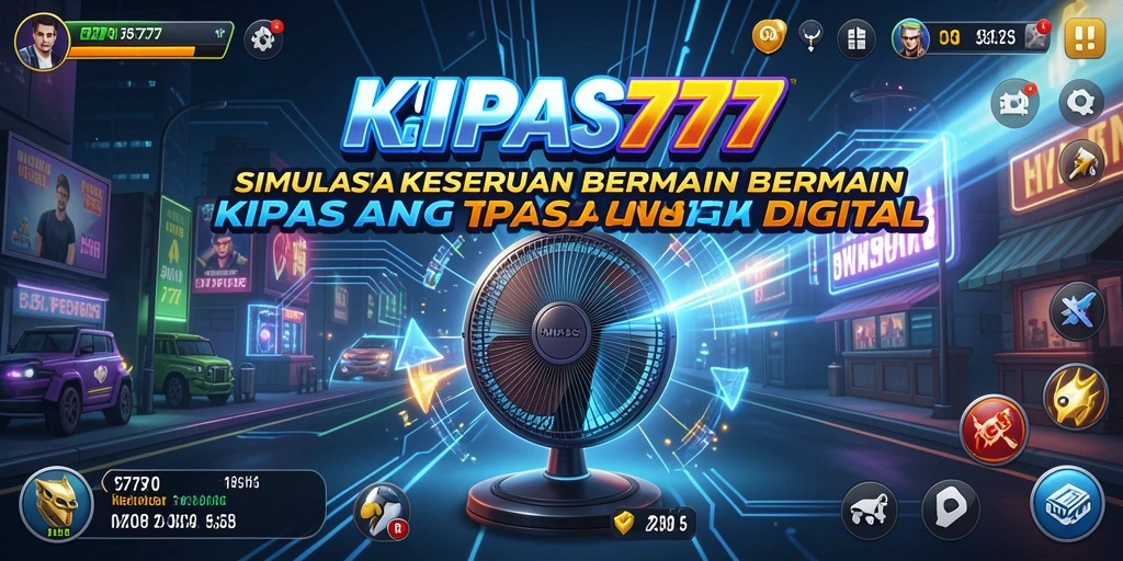 Screenshot utama KIPAS777 menunjukkan gameplay interaktif dan kustomisasi kipas yang menarik.